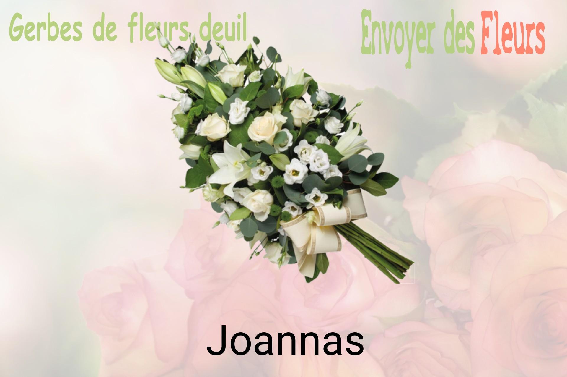 Gerbe de fleurs de deuil livrée à Joannas